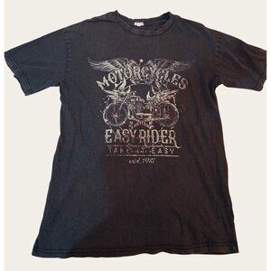 Vintage Motorcycles Easy Rider Graphic T-Shirt By Garage XS
